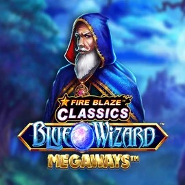 Fire Blaze Blue Wizard Megaways logo – Slots by Rarestone Gaming at Magneticslots Casino